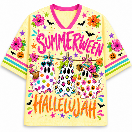 Chaotic Club Summerween Hallelujah Ghost Halloween Mesh Jersey