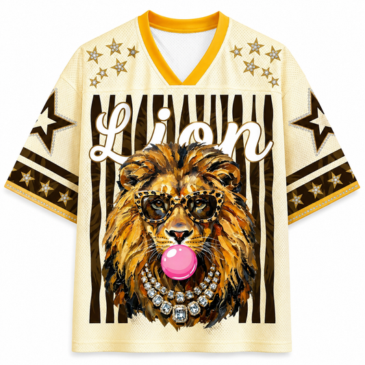 ChaoticClub Leopard Stars Lion Striped Summer Mesh Jersey