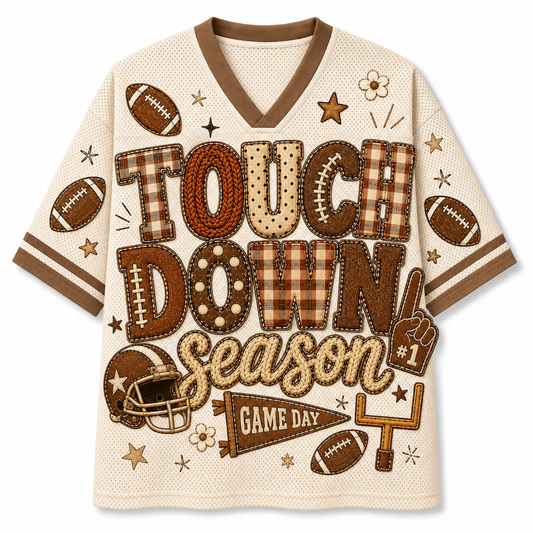 Chaotic Club Touch Down Season Leopard Football Mesh Jersey