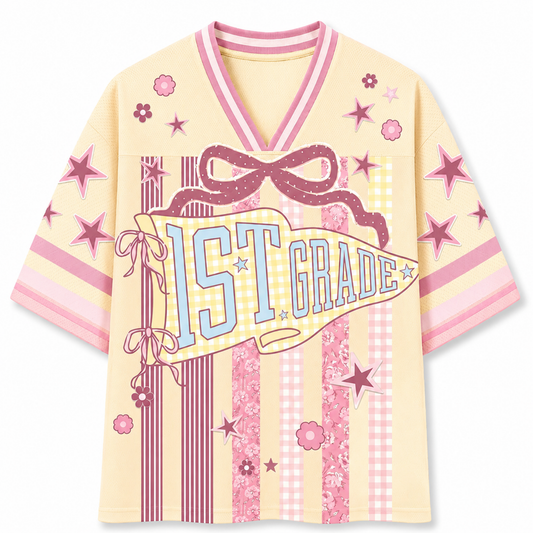 ChaoticClub Striped Grade Level Team Teacher Mesh Jersey