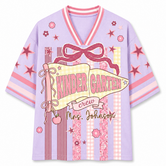 ChaoticClub Striped Grade & Name Teacher Mesh Jersey