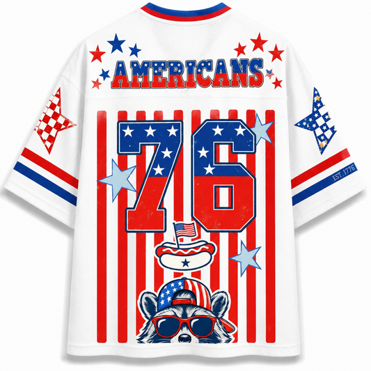 ChaoticClub 250th America Raccoon Hotdog Mesh Jersey