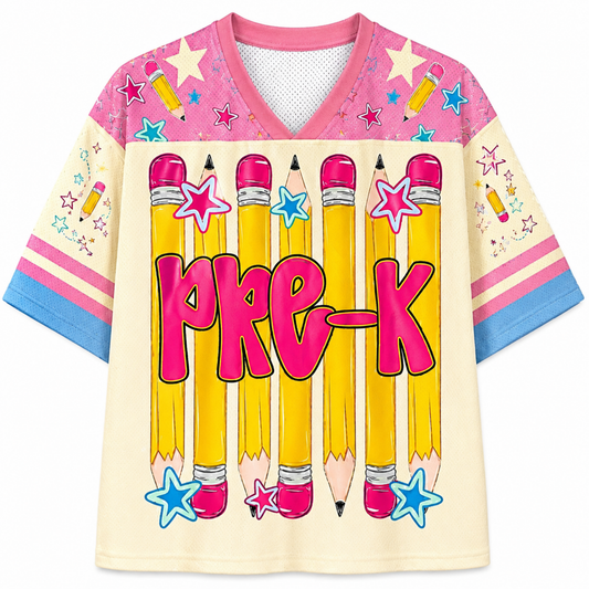 Chaotic Club Stripes Pencil Pink Gingham Grade Mesh Jersey