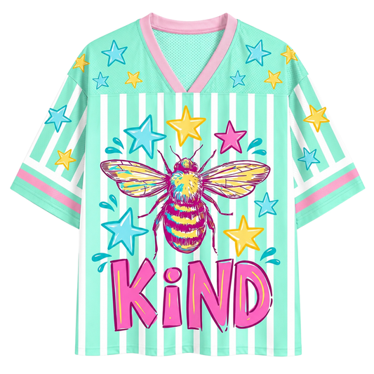 ChaoticClub Bee Kind Striped Mesh Jersey