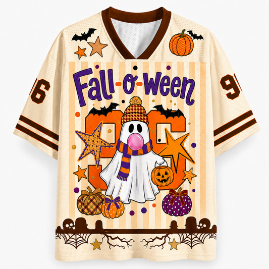 Chaotic Club Fall-o-ween Ghost Blowing Bubble Mesh Jersey