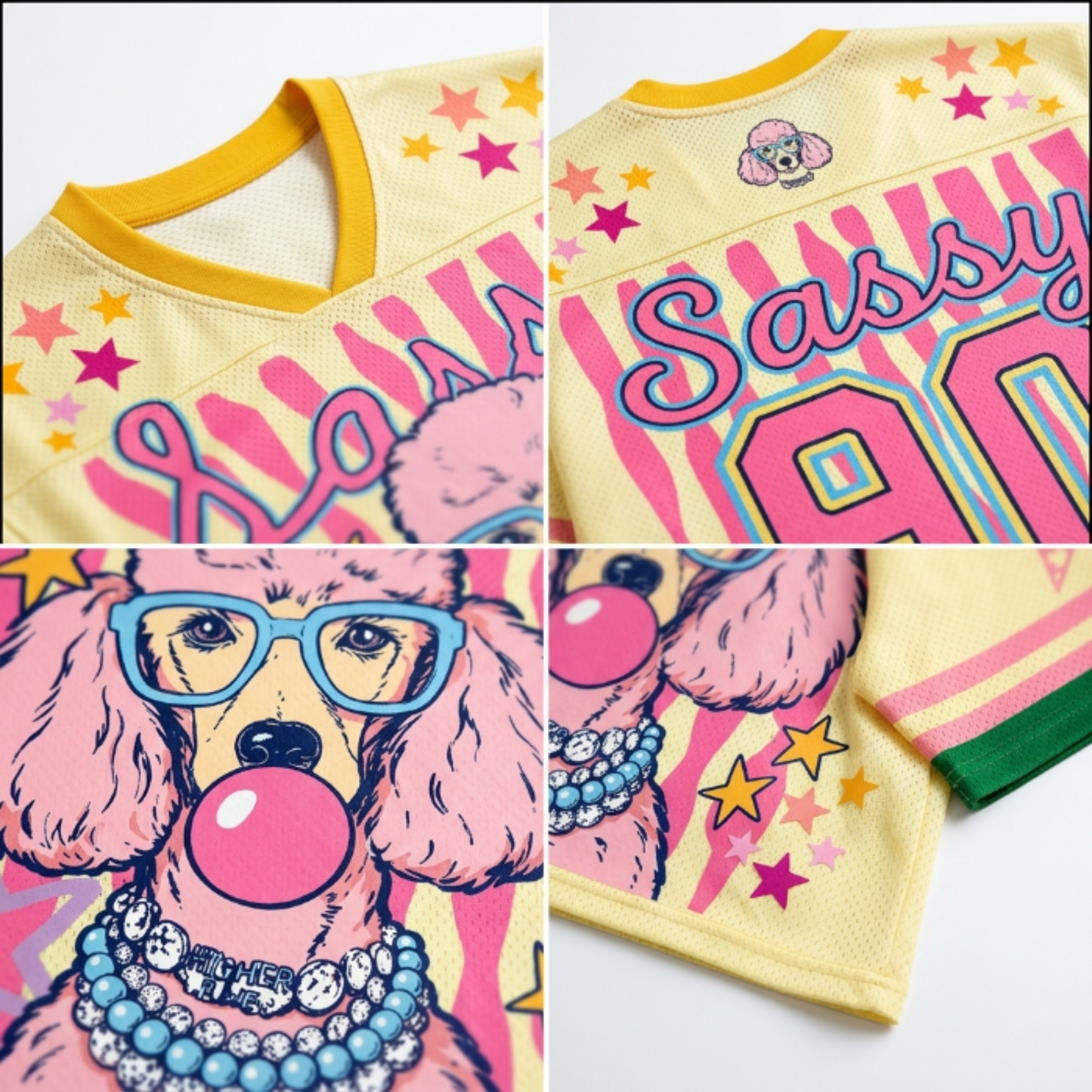 ChaoticClub Striped Summer Dog Mesh Jersey
