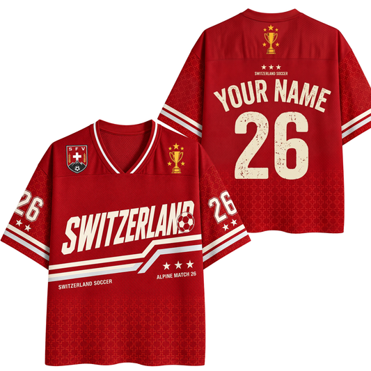 ChaoticClub Switzerland Soccer Personalized Mesh Jersey