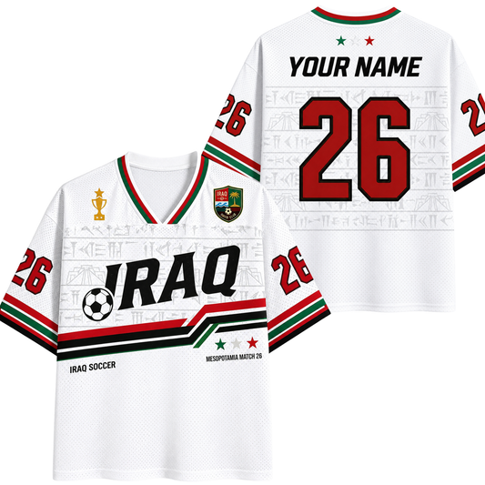 ChaoticClub Iraq Soccer Personalized Mesh Jersey
