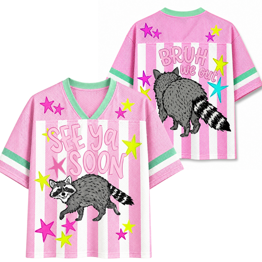 ChaoticClub See Ya Soon Raccoonn Summer Mesh Jersey