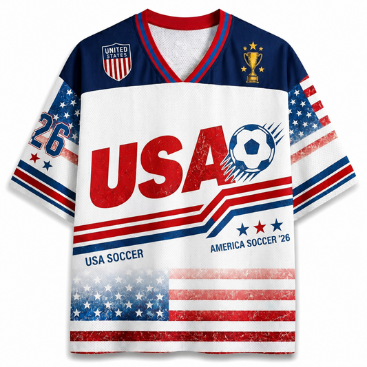 ChaoticClub USA Soccer America Vintage Mesh Jersey - Back View Design