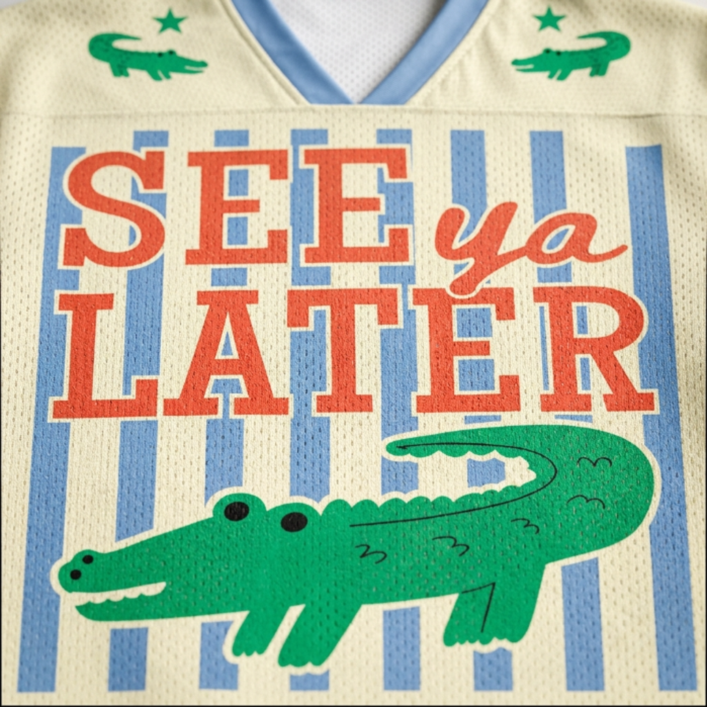 ChaoticClub Striped See Ya Later Mesh Jersey