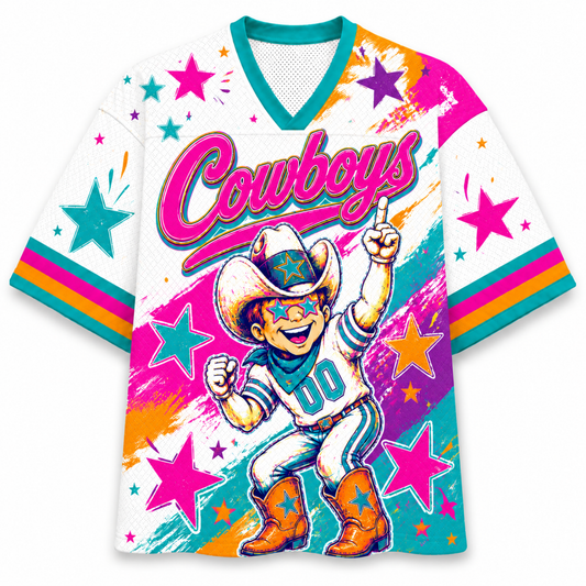 Chaotic Club Cowboys Stars & Pink Stripes Mascot Mesh Jersey
