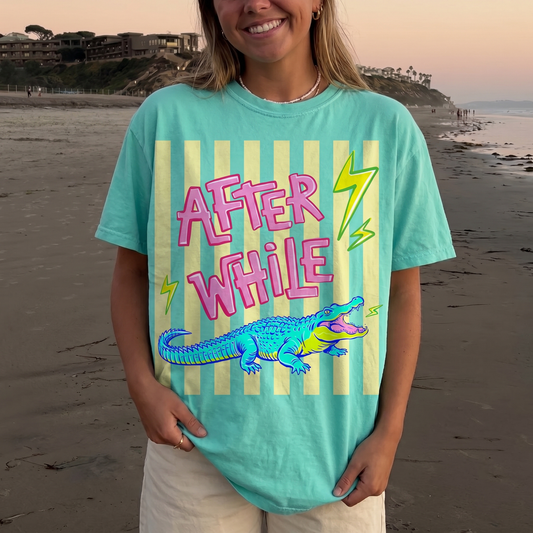 ChaoticClub Summer After While Crocodile Neon T-Shirt