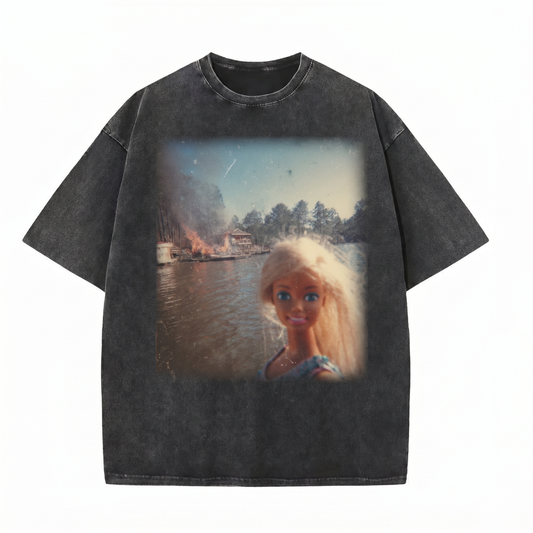 Chaoticclub Smile Doll Chaos Washed T-Shirt