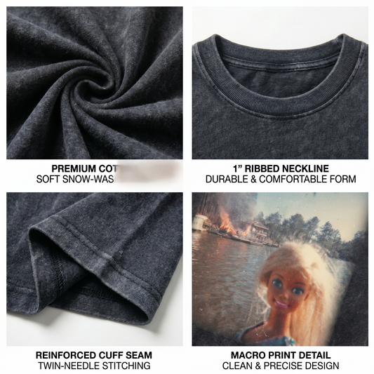 Chaoticclub Smile Doll Chaos Washed T-Shirt