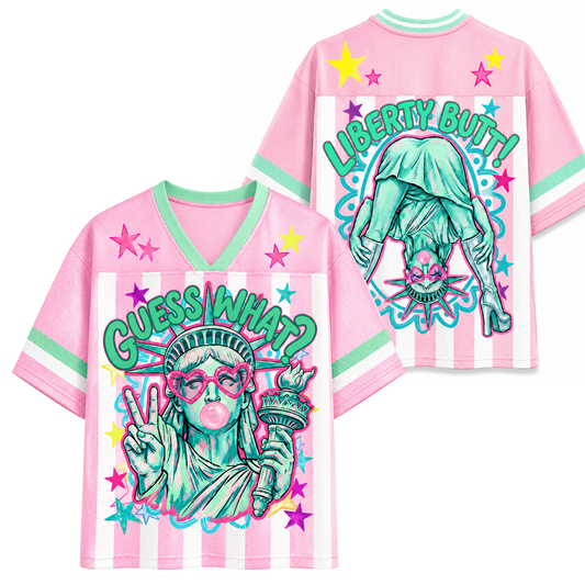 ChaoticClub Guess What Liberty Butt Statue of Liberty Mesh Jersey