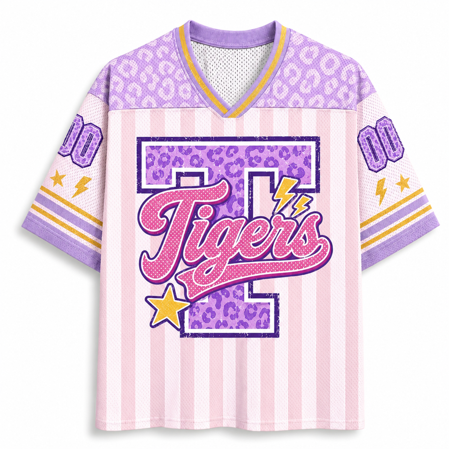 ChaoticClub Leopard School Mascot School Team Mesh Jersey