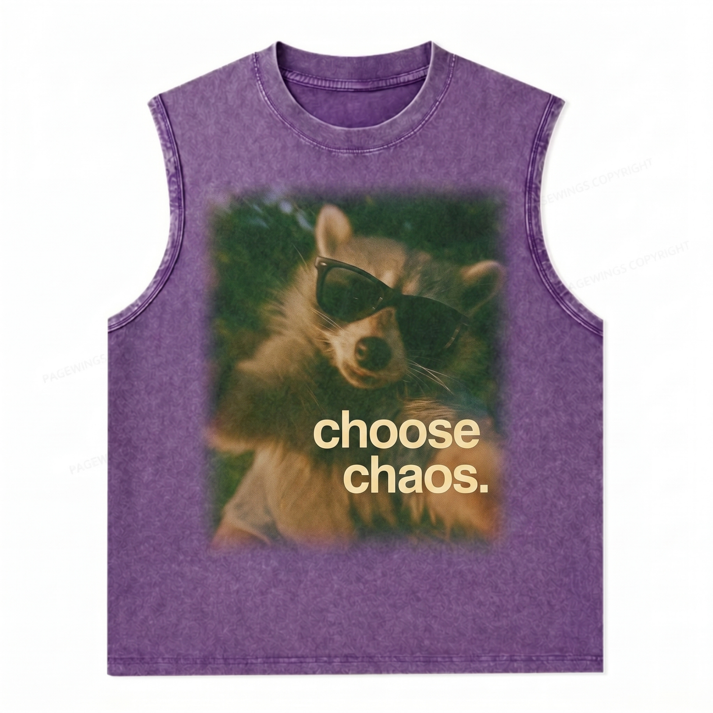 ChaoticClub Choose Chao Raccoon Wash Tanktop