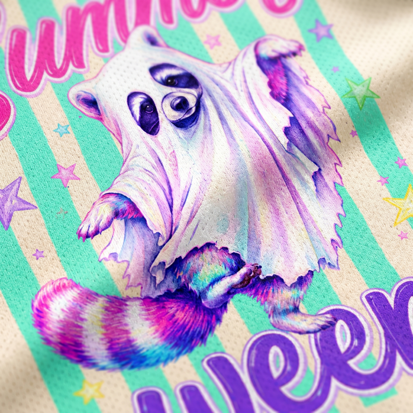 ChaoticClub Preppy Summerween Ghost Raccoon Mesh Jersey