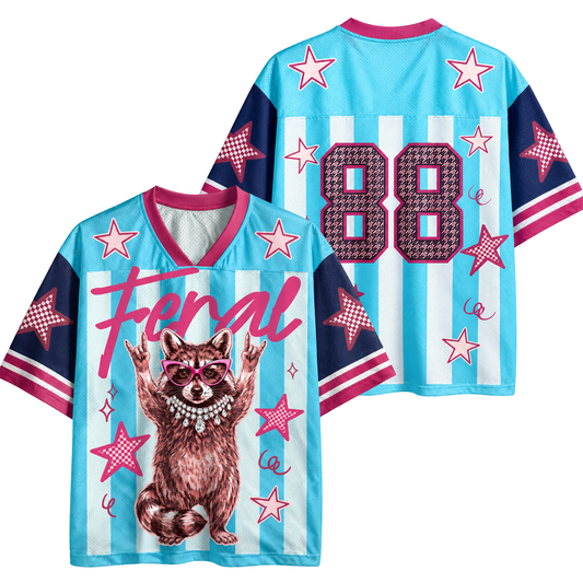 ChaoticClub Striped Feral Raccoon Mesh Jersey