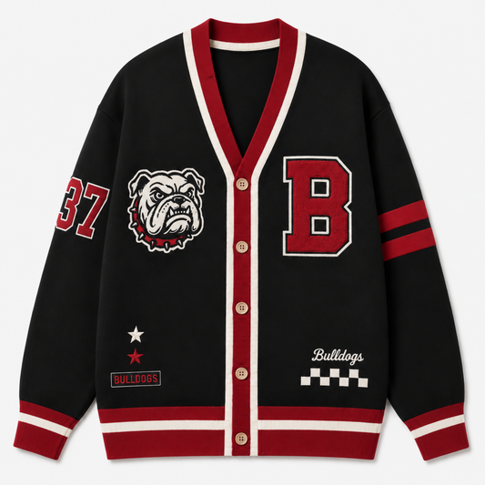 Chaotic Club Retro School Mascot School Spirit Team Cardigan