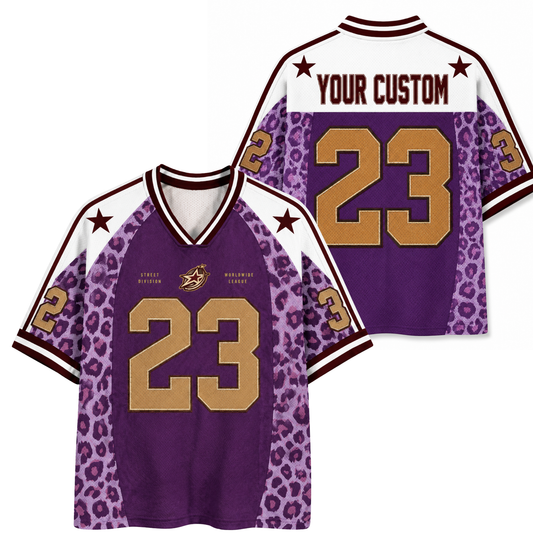 Chaotic Club Leopard Purple Personalized Mesh Jersey