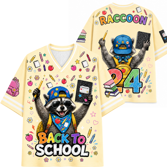 Chaotic Club Back to School Raccoon Mesh Jersey