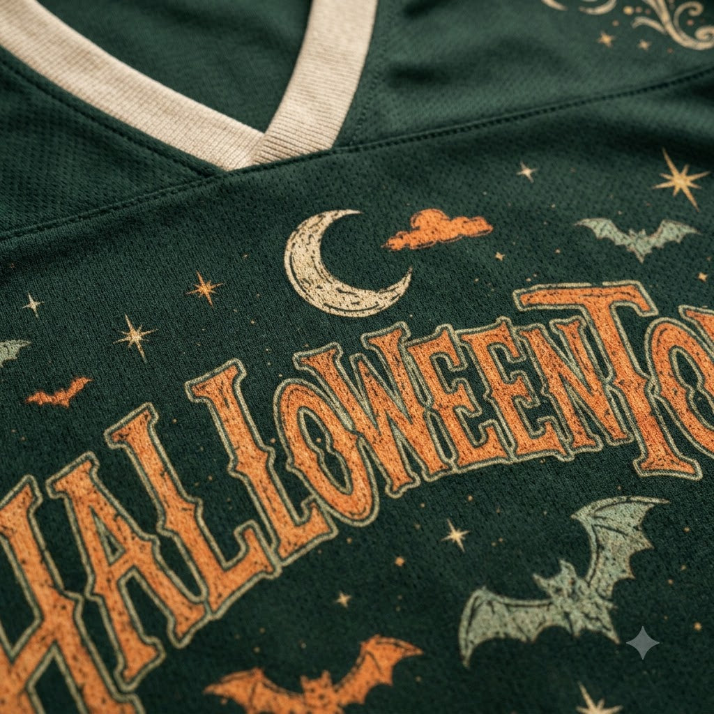 Chaotic Club Vintage Halloweentown Haunted Pumpkin Long Sleeve Jersey