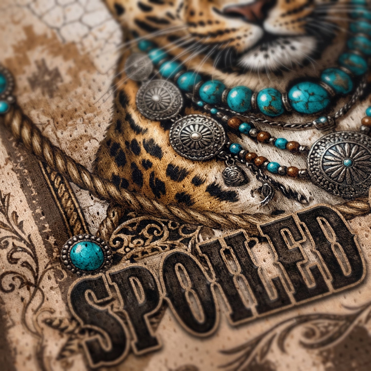 Chaotic Club Leopard Western Cowboy Mesh Jersey