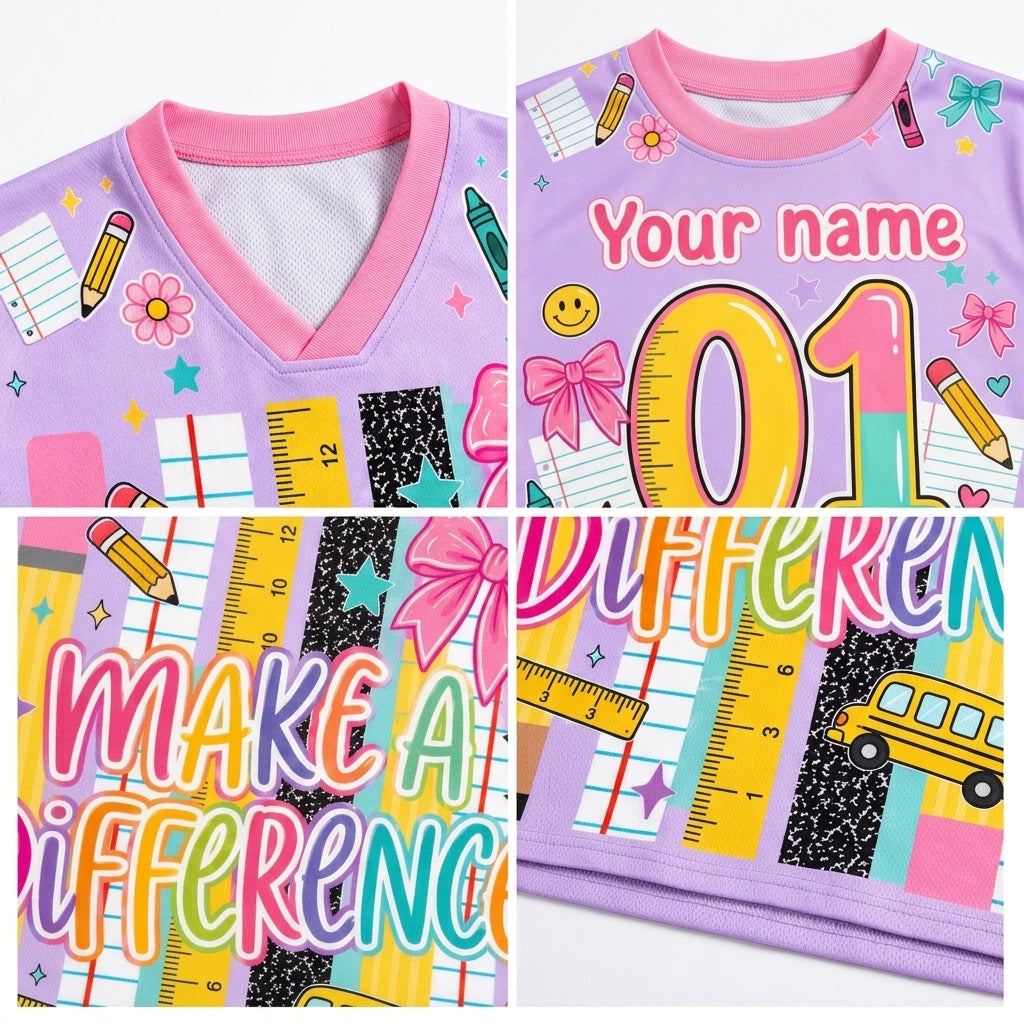 ChaoticClub Striped Make A Difference Pencil Crayons Mesh Jersey