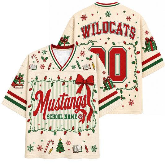 Chaotic Club Custom Mascot Christmas Bow Mesh Jersey