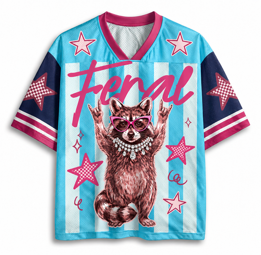 ChaoticClub Striped Feral Raccoon Mesh Jersey
