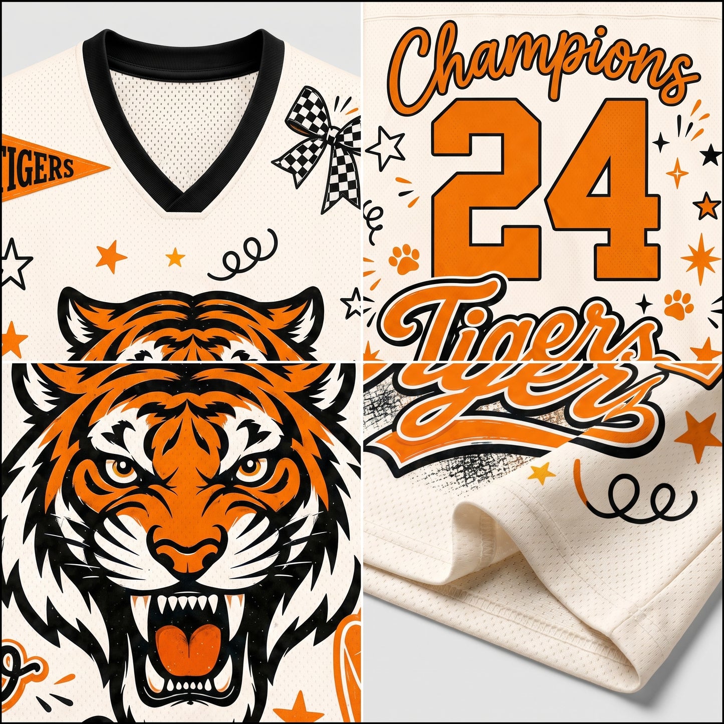 ChaoticClub Mascot Preppy Team Game Day Mesh Jersey