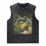 ChaoticClub Raccoon Eating Taco Wash Tanktop