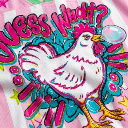 ChaoticClub Guess What Chicken Butt Bubblegum Mesh Jersey