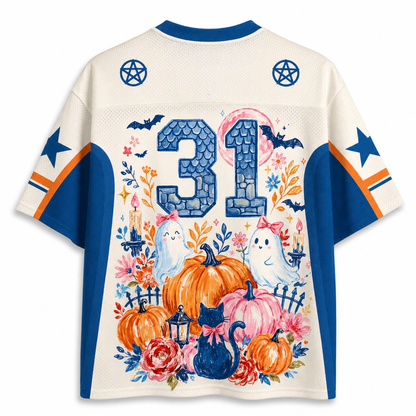 ChaoticClub Brushstroke Halloween Haunted House Mesh Jersey