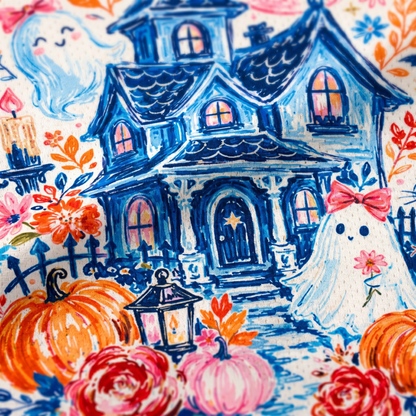 ChaoticClub Brushstroke Halloween Haunted House Mesh Jersey