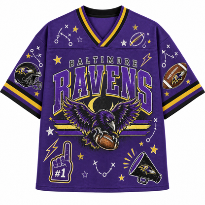 Chaotic Club Mascot Football Doodles Game Day Mesh Jersey