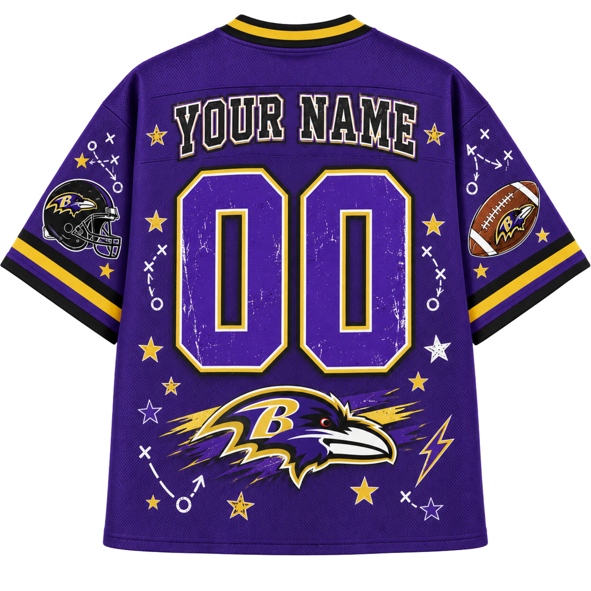 Chaotic Club Mascot Football Doodles Game Day Mesh Jersey