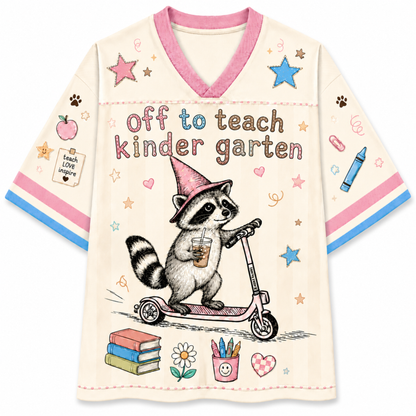 ChaoticClub Off To Teach Back to School Racoon Mesh Jersey