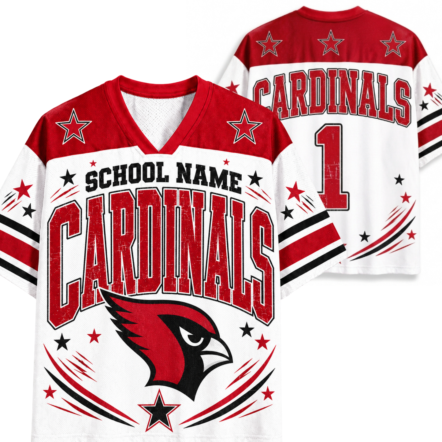 Chaotic Club Retro School Mascot School Spirit Team Mesh Jersey