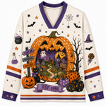 Chaotic Club Purple Halloweentown Trendy Fall Long Sleeve Jersey