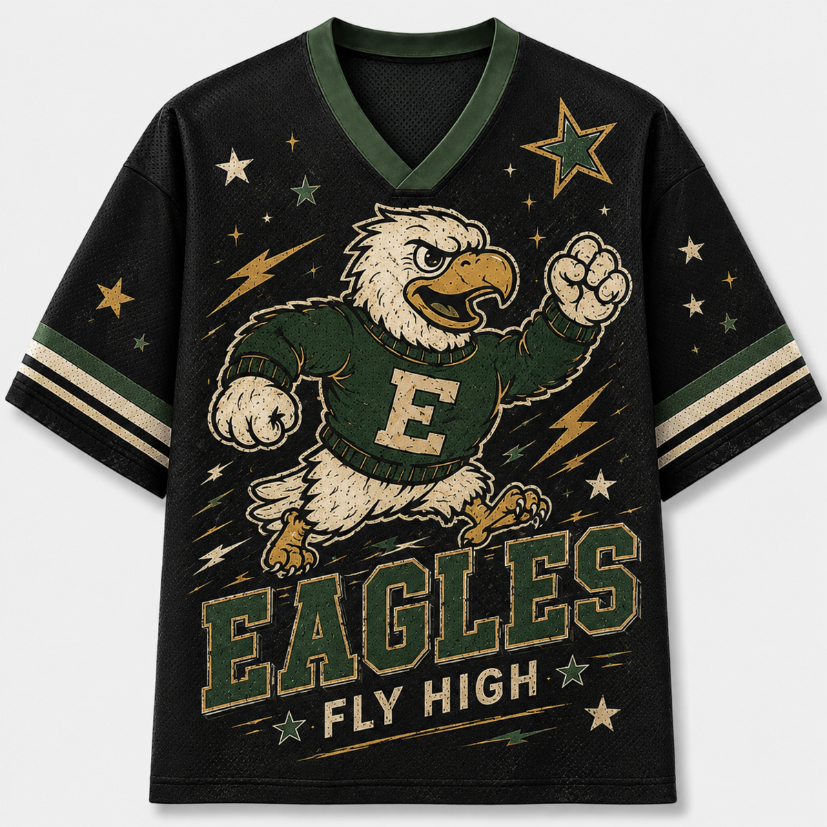 Chaotic Club Retro Mascot Lightning Game Day Mesh Jersey