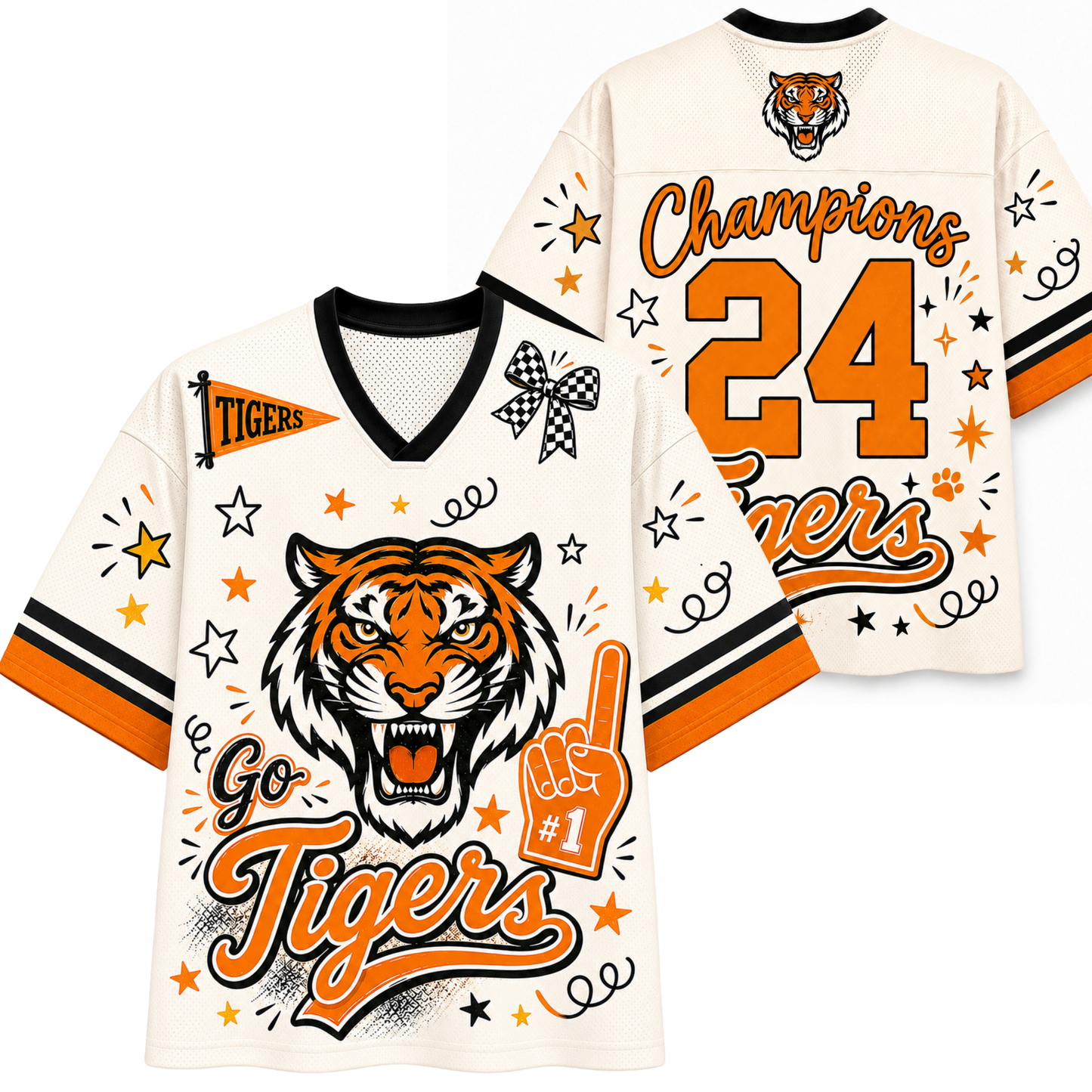 ChaoticClub Mascot Preppy Team Game Day Mesh Jersey