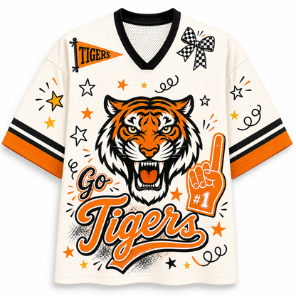 ChaoticClub Mascot Preppy Team Game Day Mesh Jersey