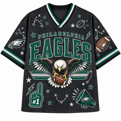 Chaotic Club Mascot Football Doodles Game Day Mesh Jersey