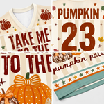 ChaoticClub Striped Fall Take Me To The Pumpkin Patch Mesh Jersey