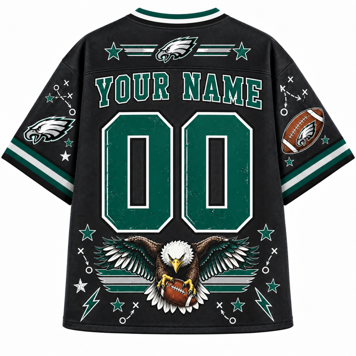 Chaotic Club Mascot Football Doodles Game Day Mesh Jersey