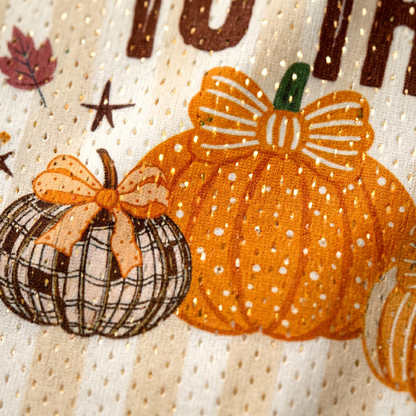 ChaoticClub Striped Fall Take Me To The Pumpkin Patch Mesh Jersey