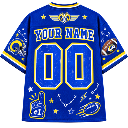 Chaotic Club Mascot Football Doodles Game Day Mesh Jersey